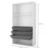 Dressing ouvert tablettes et tiroirs blanc GoodHome Atomia H. 187,5 x L. 100 x P. 45 cm
