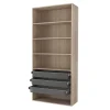 Dressing ouvert tablettes et tiroirs effet chêne GoodHome Atomia H. 225 x L. 100 x P. 45 cm