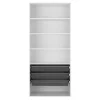 Dressing ouvert tablettes et tiroirs blanc GoodHome Atomia H. 225 x L. 100 x P. 45 cm