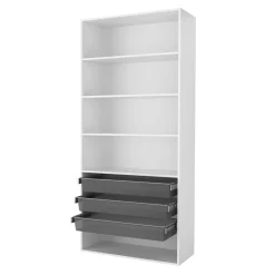Dressing ouvert tablettes et tiroirs blanc GoodHome Atomia H. 225 x L. 100 x P. 45 cm