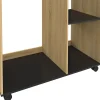Dressing penderie RACHEL 80 x 40 x 120 cm à roulettes hêtre et noir