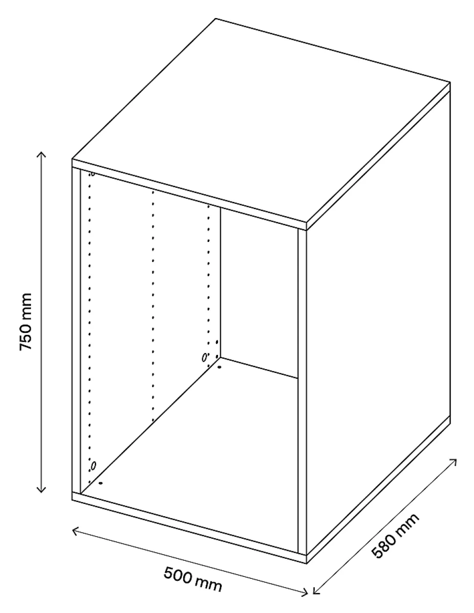 Dressing sous pente et/ou comble blanc GoodHome Atomia H. 225 x L. 225 x P. 58 cm
