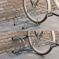 DUNLOP Range-vélos Sol 2 Vélos - Support Robuste & Stable, Montage Facile, Rangement Garage & Extérieur
