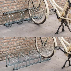 DUNLOP Support Vélo Râtelier Range Vélo - Sol ou Mural 4 Vélos, Support Garage Compact & Robuste, Montage Facile