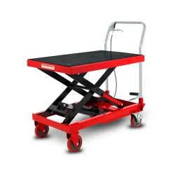 EBERTH Chariot Élévateur à Ciseaux Table Élévatrice Capacité de 500kg, Table 820x520mm, Hauteur de Levage 295-780mm