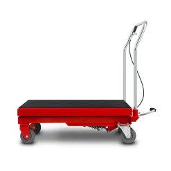 EBERTH Chariot Élévateur à Ciseaux Table Élévatrice Capacité de 150kg, Table 708x450mm, Hauteur de Levage 225-700mm
