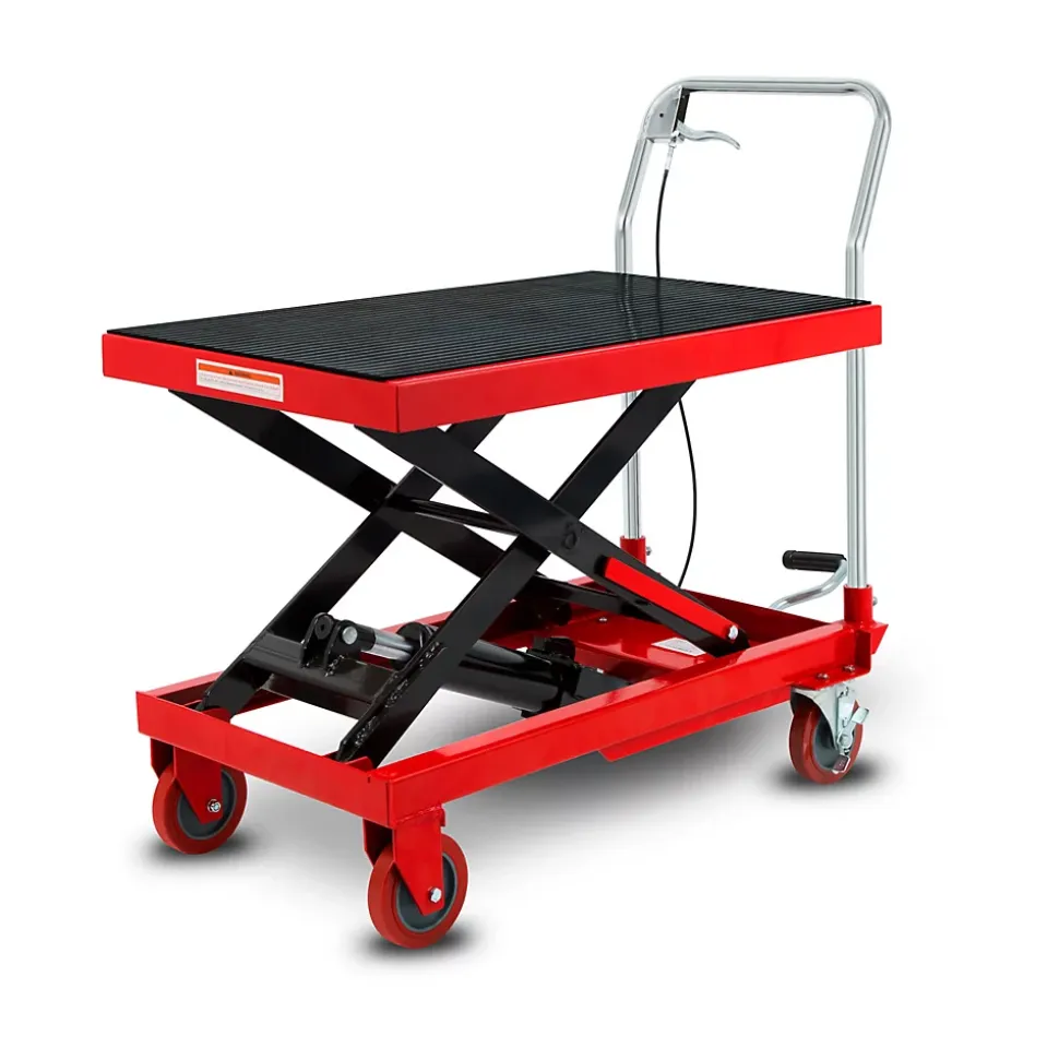 EBERTH Chariot Élévateur à Ciseaux Table Élévatrice Capacité de 750kg, Table 820x520mm, Hauteur de Levage 280-780mm