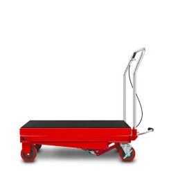 EBERTH Chariot Élévateur à Double Ciseaux Capacité de 300kg, Table 820x520mm, Hauteur de Levage 270-800mm