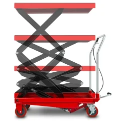 EBERTH Chariot Élévateur à Double Ciseaux Capacité de 300kg, Table 820x520mm, Hauteur de Levage 270-800mm