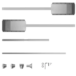 Elévateur de penderie escamotable en acier - boîtier argent - largeur dressing 690-920 mm