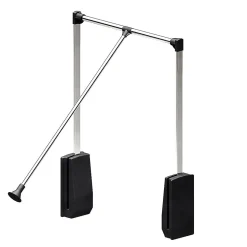 Elévateur de penderie escamotable en acier - boîtier noir - largeur dressing 920-1240 mm