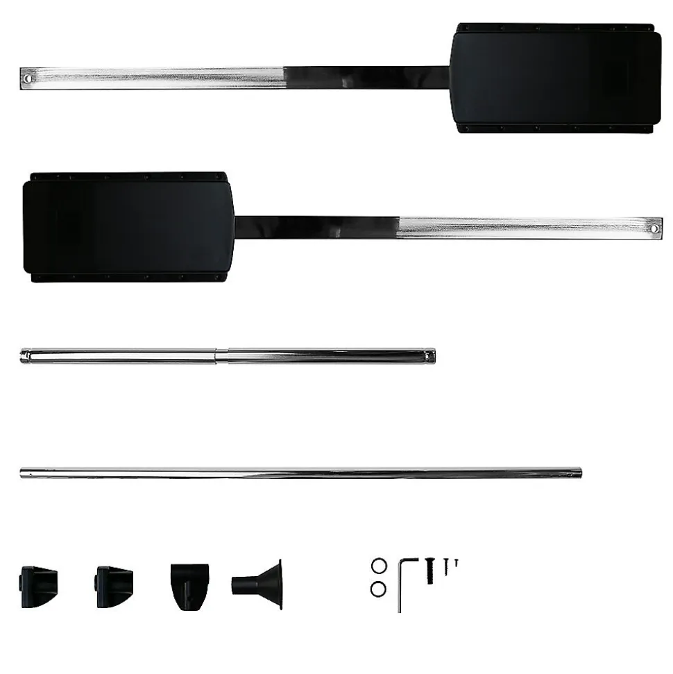 Elévateur de penderie escamotable en acier - boîtier noir - largeur dressing 690-920 mm
