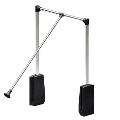 Elévateur de penderie escamotable en acier - boîtier noir - largeur dressing 540-690 mm