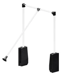 Elévateur de penderie escamotable en aluminium - boîtier noir - largeur dressing 920-1240 mm