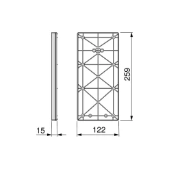 Emuca Accessoire latéral pour penderie rabattable pour armoire Sway, Plastique, Titane