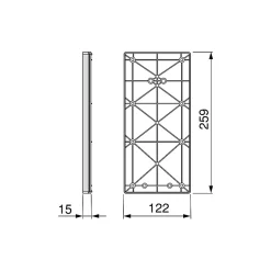 Emuca Accessoire latéral pour penderie rabattable pour armoire Sway, Plastique, Titane