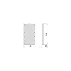 Emuca Jeu de d'inserts latéraux pour Penderie escamotable pour Hang, Plastique, Peint gris pierre