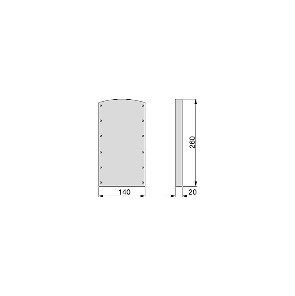 Emuca Jeu de d'inserts latéraux pour Penderie escamotable pour Hang, Plastique, Peint gris pierre