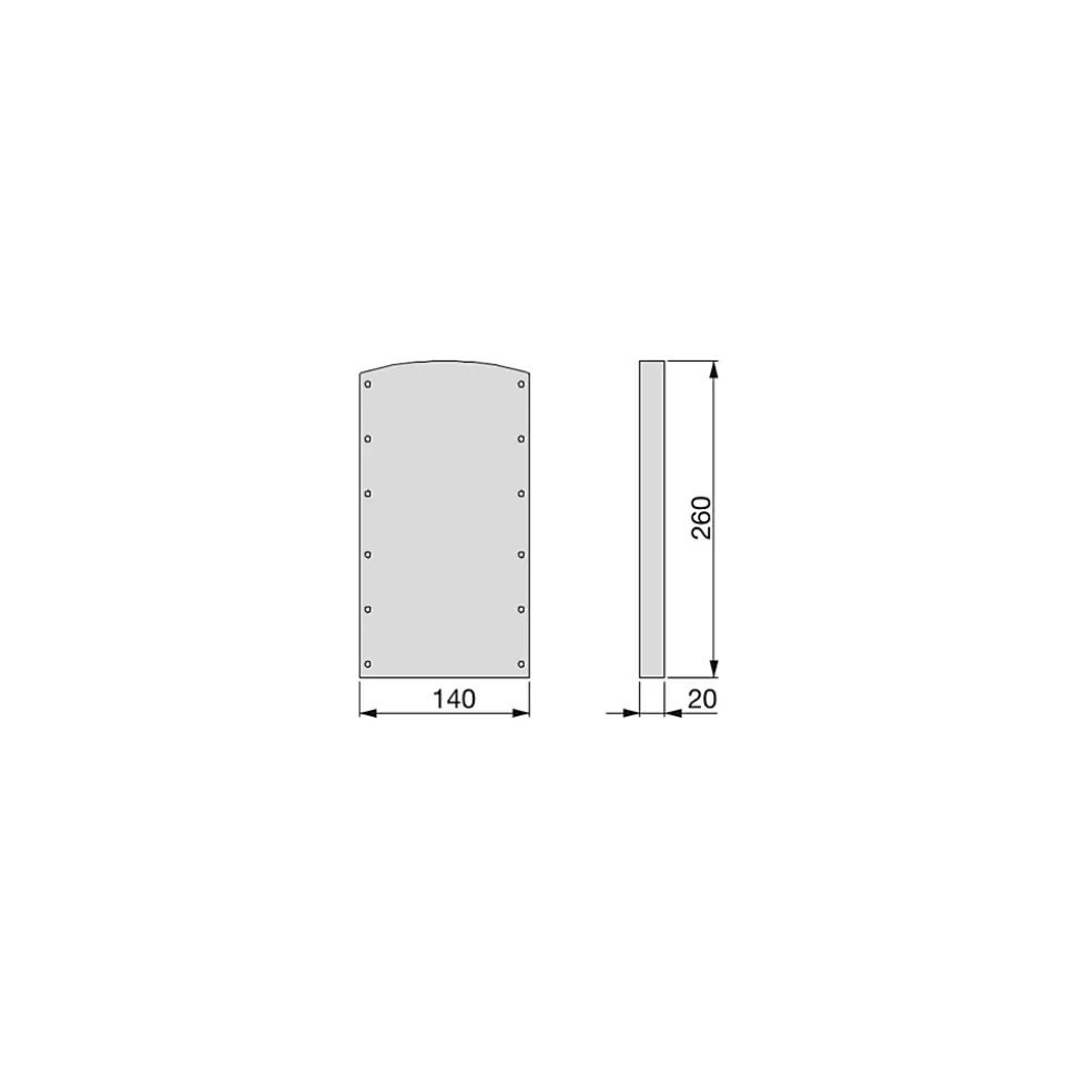 Emuca Jeu de d'inserts latéraux pour Penderie escamotable pour Hang, Plastique, Peint gris pierre