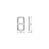 Emuca Jeu de d'inserts latéraux pour cintre Sling, Plastique, Blanc