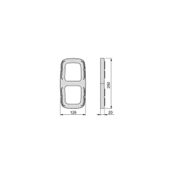 Emuca Jeu de d'inserts latéraux pour cintre Sling, Plastique, Blanc