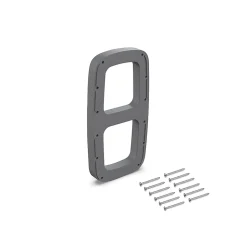 Emuca Jeu de inserts latéraux pour l'accrochage de l'étrier de l'armoire Sling, Plastique, Titane