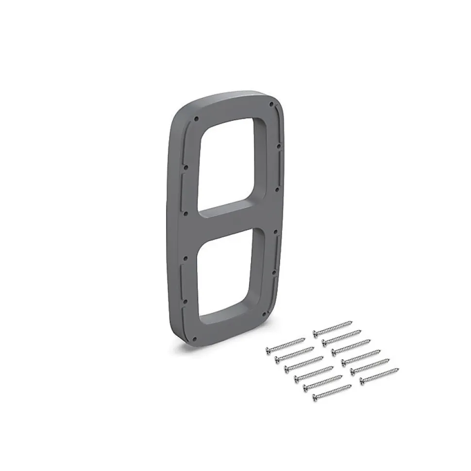 Emuca Jeu de inserts latéraux pour l'accrochage de l'étrier de l'armoire Sling, Plastique, Titane