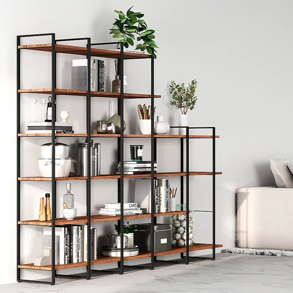 Emuca Jeu de Lader Shelf Frame Set, height 1790mm, Acier, Painted en noir