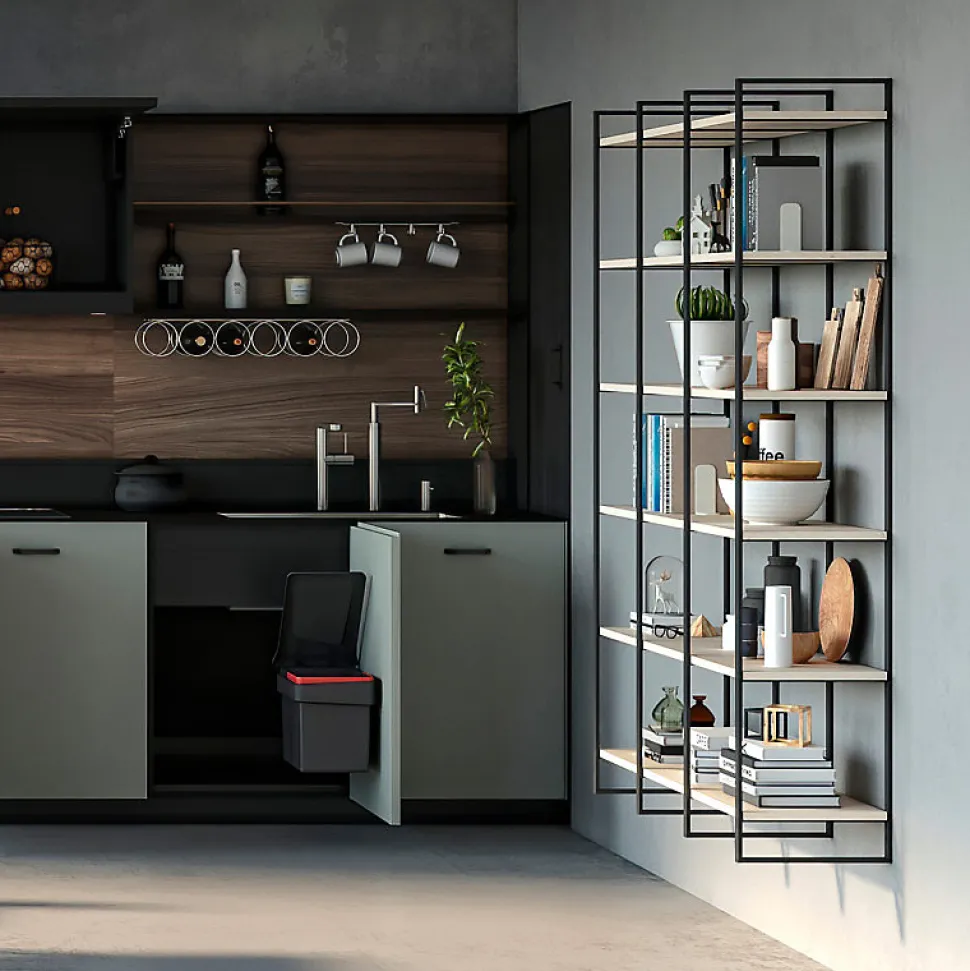 Emuca Jeu de Lader Shelf Frame Set, height 1790mm, Acier, Painted en noir