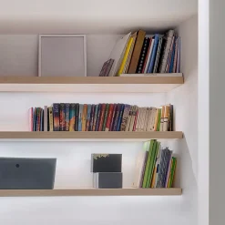 Emuca Jeu de supports invisibles pour tablette en bois Mirage, acier, zingué