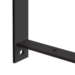 Emuca Jeu de supports pour étagères en bois Shelf avec forme triangulaire, Acier, Peint en noir