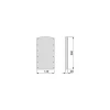 Emuca Jeu d'inserts latéraux pour cintres pliants pour armoire Hang, Plastique, Aluminium peint