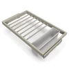 Emuca Kit de 7 porte-pantalons, 1 plateau et 1 cadre coulissant à fermeture douce pour armoires, réglable, module 800mm, Gris