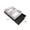 Emuca Kit de châssis coulissant avec fermeture souple pour armoires, réglable, module 600mm, Gris pierre