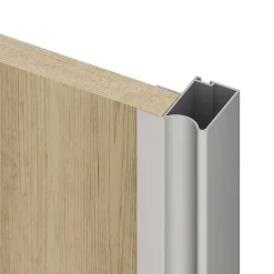 Emuca Kit de ferrures pour Placard 81 2 coulissants et fermeture souple, profilé Wave, épaisseur 18mm, panneaux non inclus,