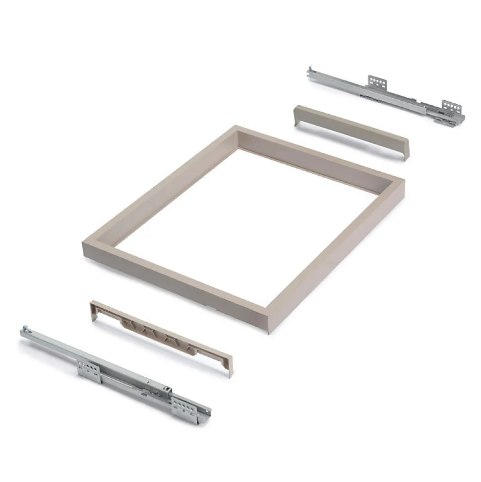 Emuca Kit de organisateur de tiroirs, plateau auxiliaire et cadre de coulissage soft close pour armoires, réglable, module 900mm,