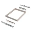 Emuca Kit de organiser de tiroirs avec cadre de coulissage soft close pour armoires, réglable, module 800mm, Gris pierre