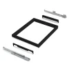 Emuca Kit de panier et cadre coulissant à fermeture souple pour armoire, réglable, module 900mm, Noir texturé