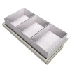 Emuca Kit de plateau, 3 paniers d'organisation et cadre de roulement soft close pour armoires, réglable, module 900mm, Gris pierre
