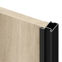Emuca Kit de quincaillerie pour armoire à 2 portes coulissantes avec fermeture souple Placard 74, Modèle de poignée Sharp,