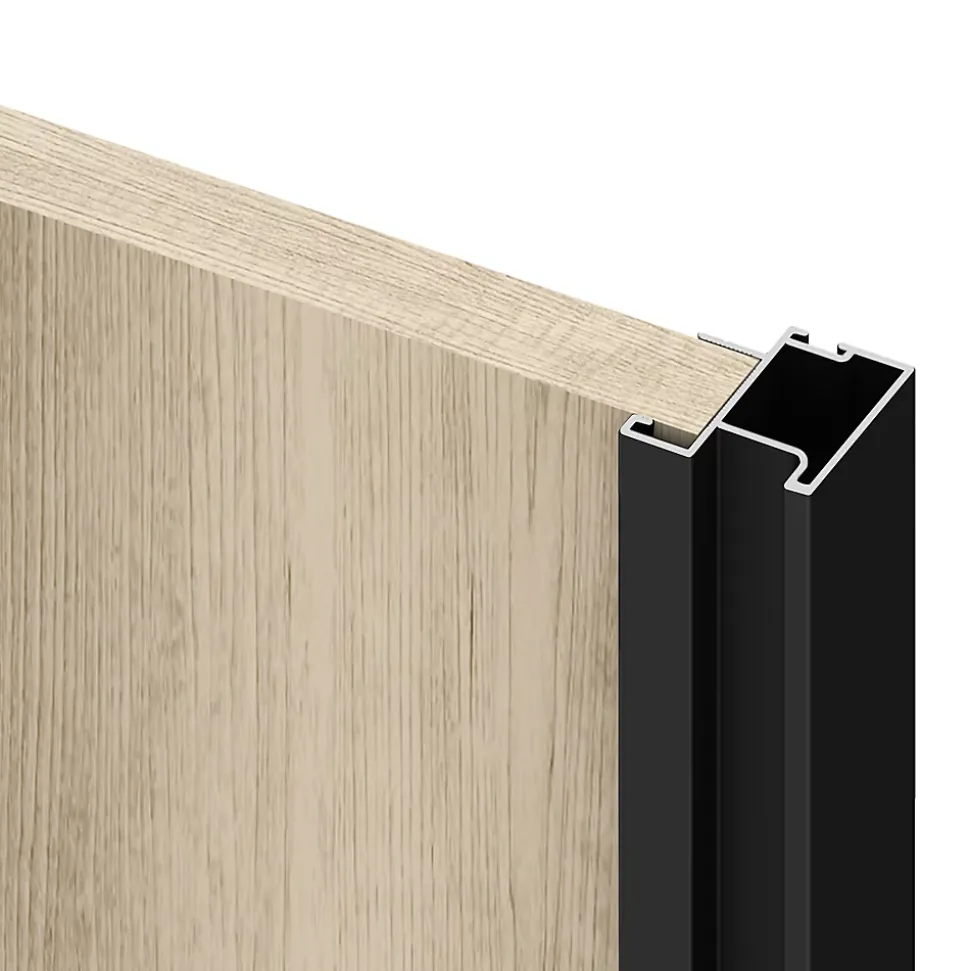 Emuca Kit de quincaillerie pour armoire à 2 portes coulissantes avec fermeture souple Placard 74, Modèle de poignée Sharp,