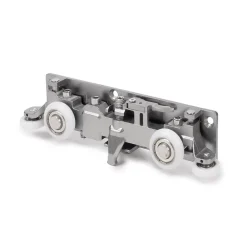 Emuca Kit de quincaillerie pour porte coulissante en bois Wall à fermeture souple, Acier et Aluminium et Plastique