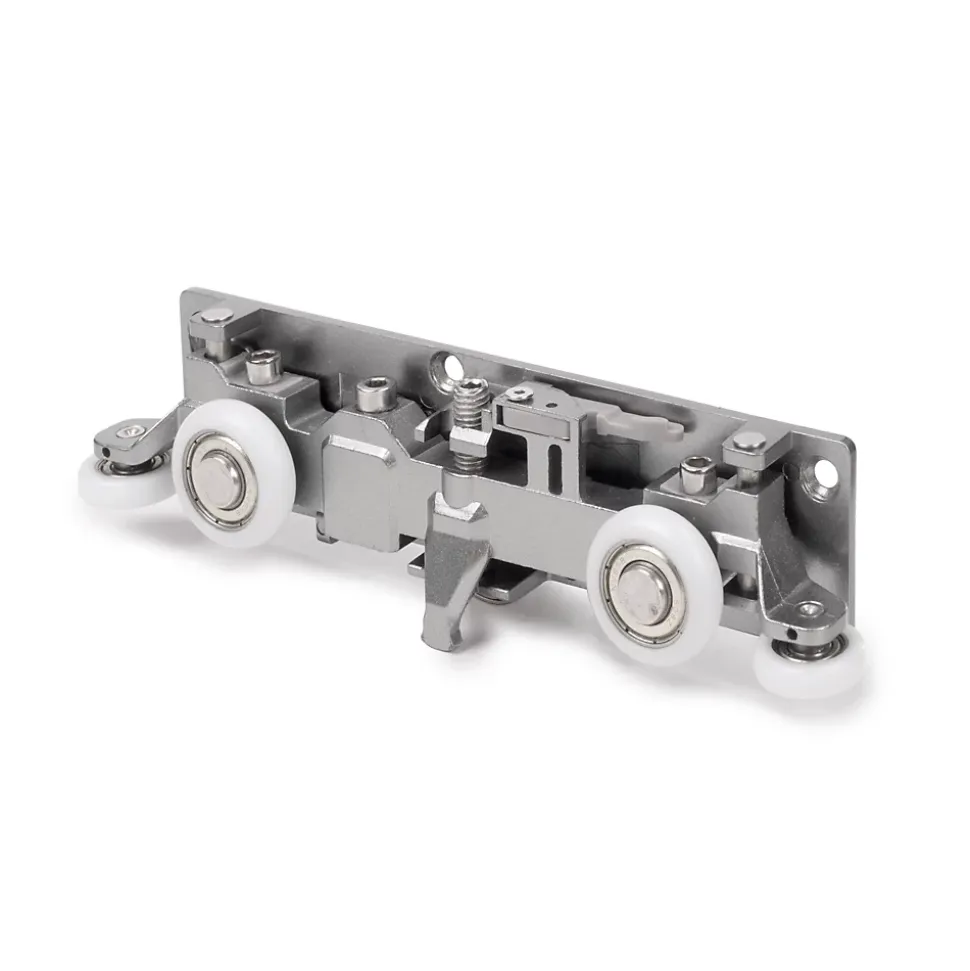 Emuca Kit de quincaillerie pour porte coulissante en bois Wall à fermeture souple, Acier et Aluminium et Plastique
