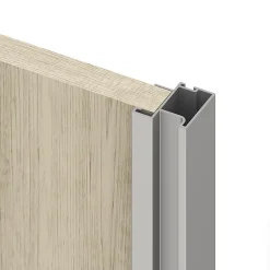 Emuca Kit de quincaillerie pour armoire à 2 portes coulissantes avec fermeture souple Placard 74, Modèle de poignée Sharp,