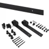 Emuca Kit de quincaillerie pour porte coulissante suspendue en bois de Barn, Sans fermeture souple, panneaux non inclus, Acier et