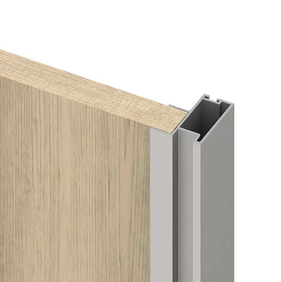 Emuca Kit de quincaillerie pour Placard 81 2-coulissants et fermeture souple, profil aigu, épaisseur 16mm, panneaux non inclus,