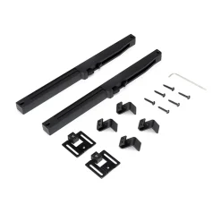 Emuca Kit de quincaillerie pour porte coulissante suspendue Barn en bois, avec fermeture souple, panneaux non inclus, Acier et