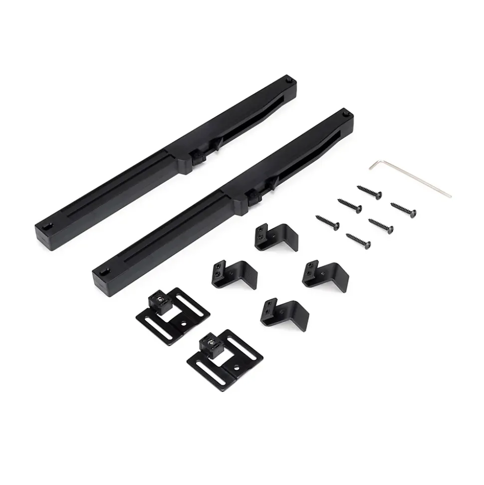 Emuca Kit de quincaillerie pour porte coulissante suspendue Barn en bois, avec fermeture souple, panneaux non inclus, Acier et