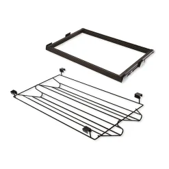 Emuca Kit de rangement de chaussures en métal et cadre de roulement pour armoires Moka, fermeture souple, réglable, module de