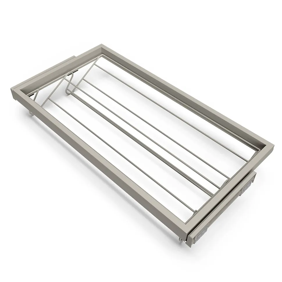 Emuca Kit de rangement de chaussures en métal et cadre avec coulisses à fermeture souple pour armoire, réglable, module 900mm,